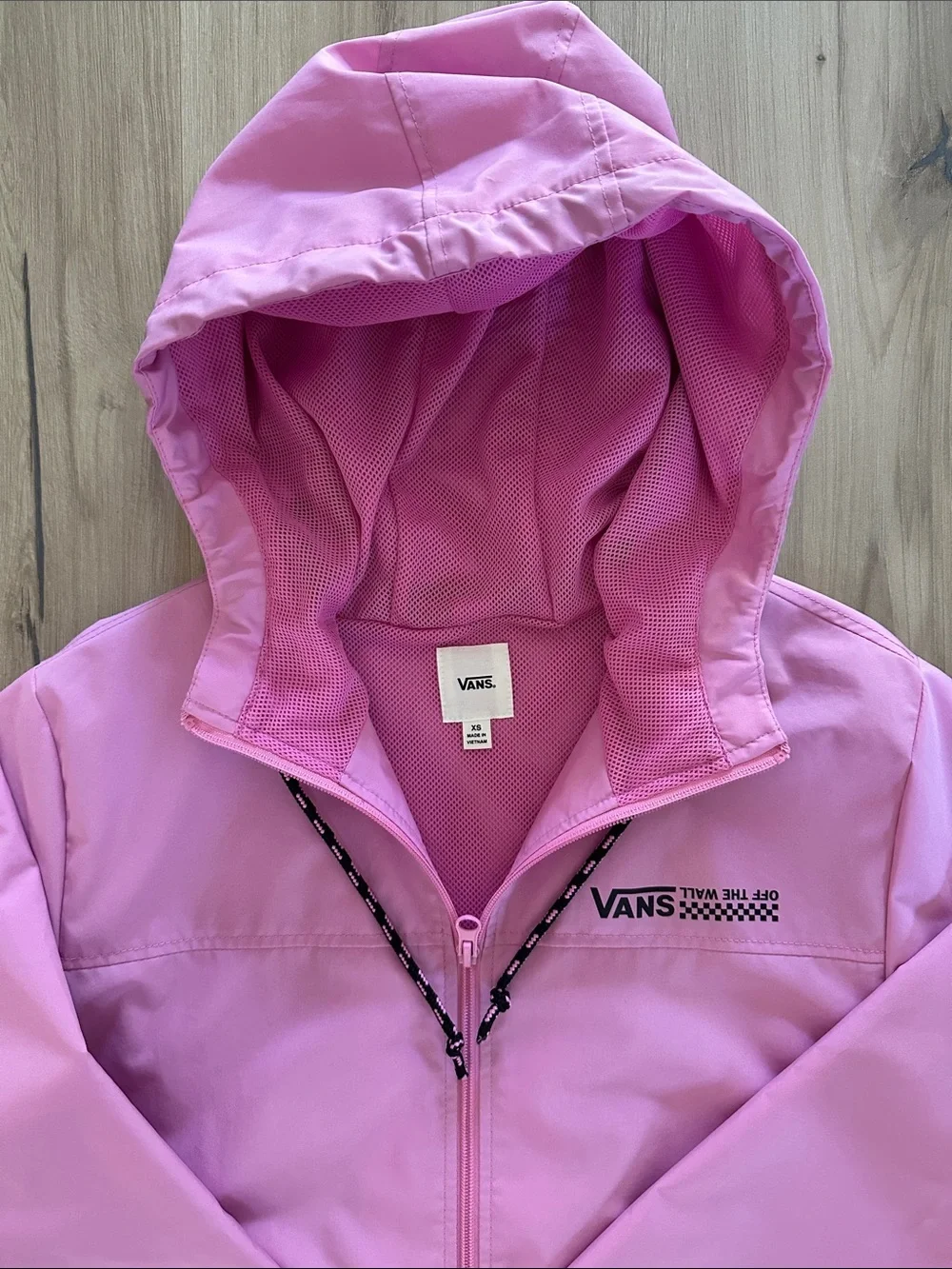 Vans Pink Hooded Rain Jacket for Kids